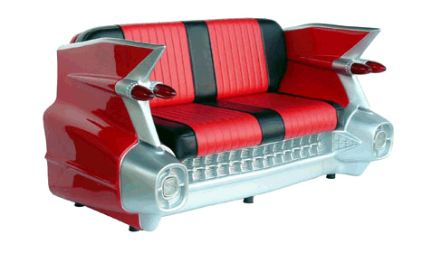 Cadillac Sofa Red Black