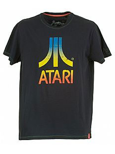 Atari Rainbow Print Charcoal TShirt