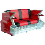 Cadillac Sofa Red Black