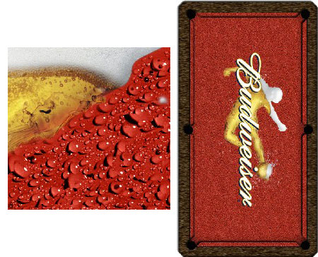 Liquid Budweiser Pool Table Cover