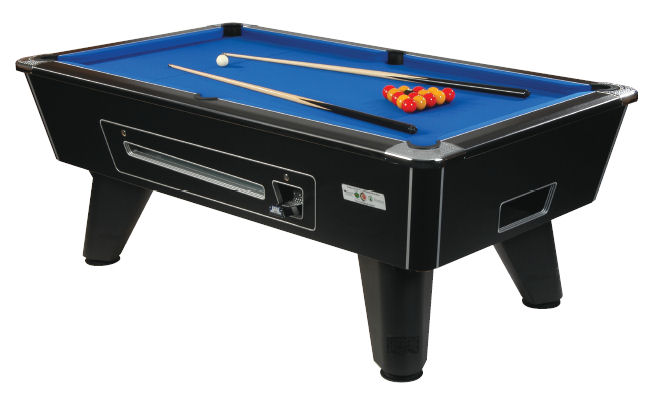 Omega 6 foot Black Coin Operated Pool Table