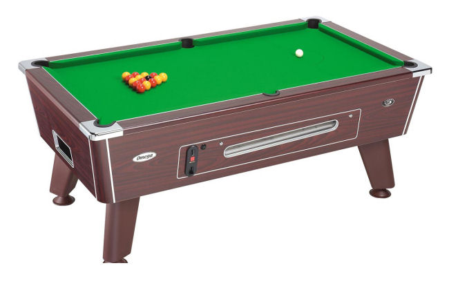 Omega 6 foot Mahogany Coin Operated Pool Table