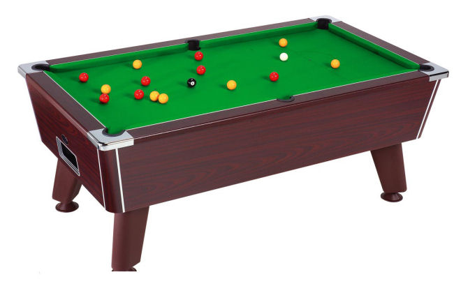 Omega Six Foot Free Play Mahogany Pool Table